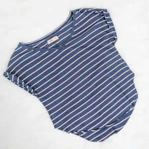 3/$20 Hollister Blue Striped V Neck Top